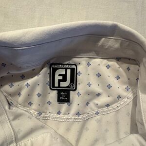 FJ White and Blue Patterned polo